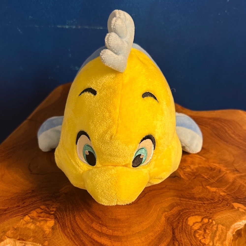 Authentic Disney Store Flounder 10" Plush Genuine Original Plush